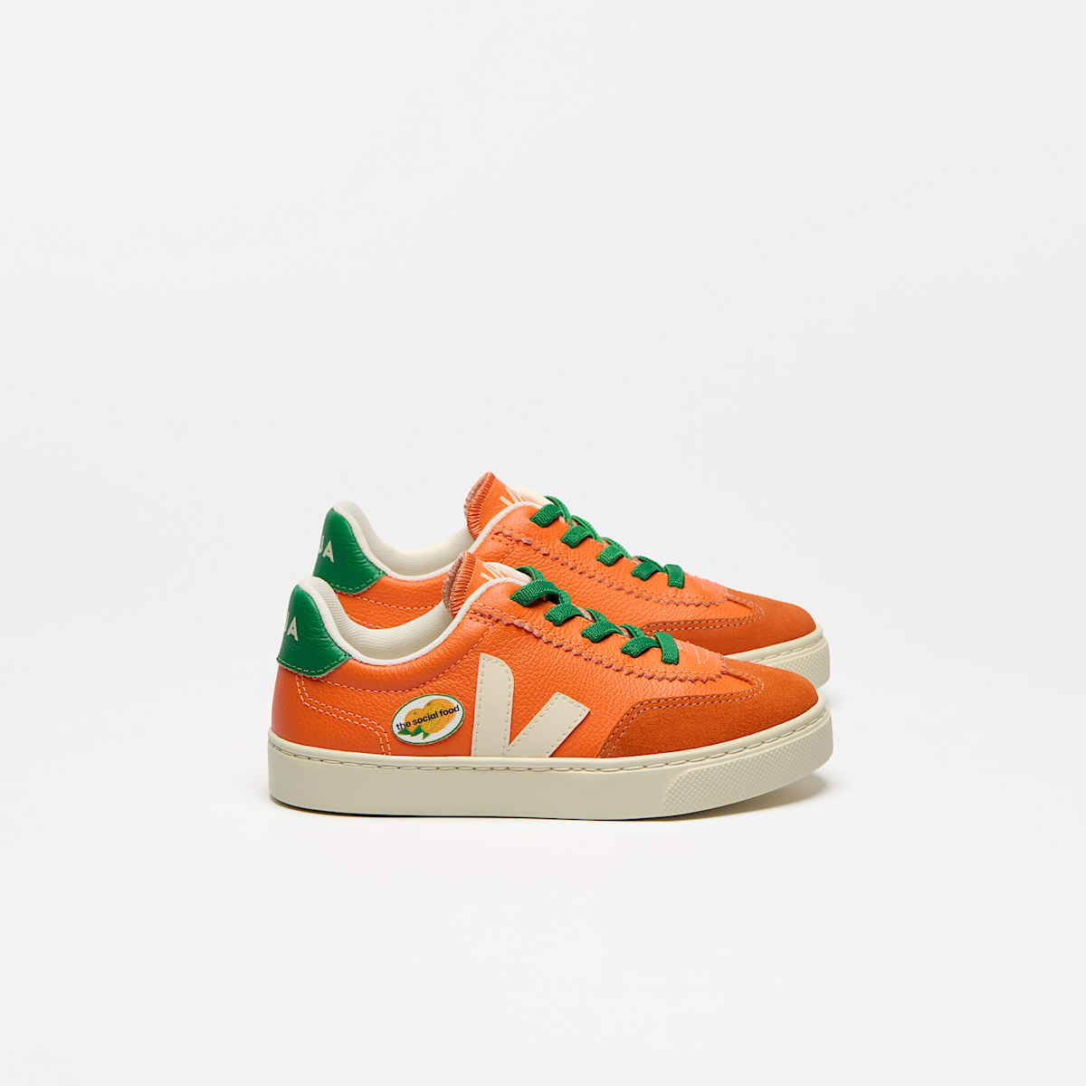 VOLLEY ELASTIC LACES LEATHER VEJA X THE SOCIAL FOOD FURY CALCAIRE