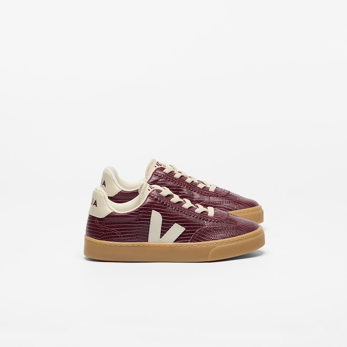 VOLLEY ELASTIC LACES LEATHER AMARANTE PIERRE