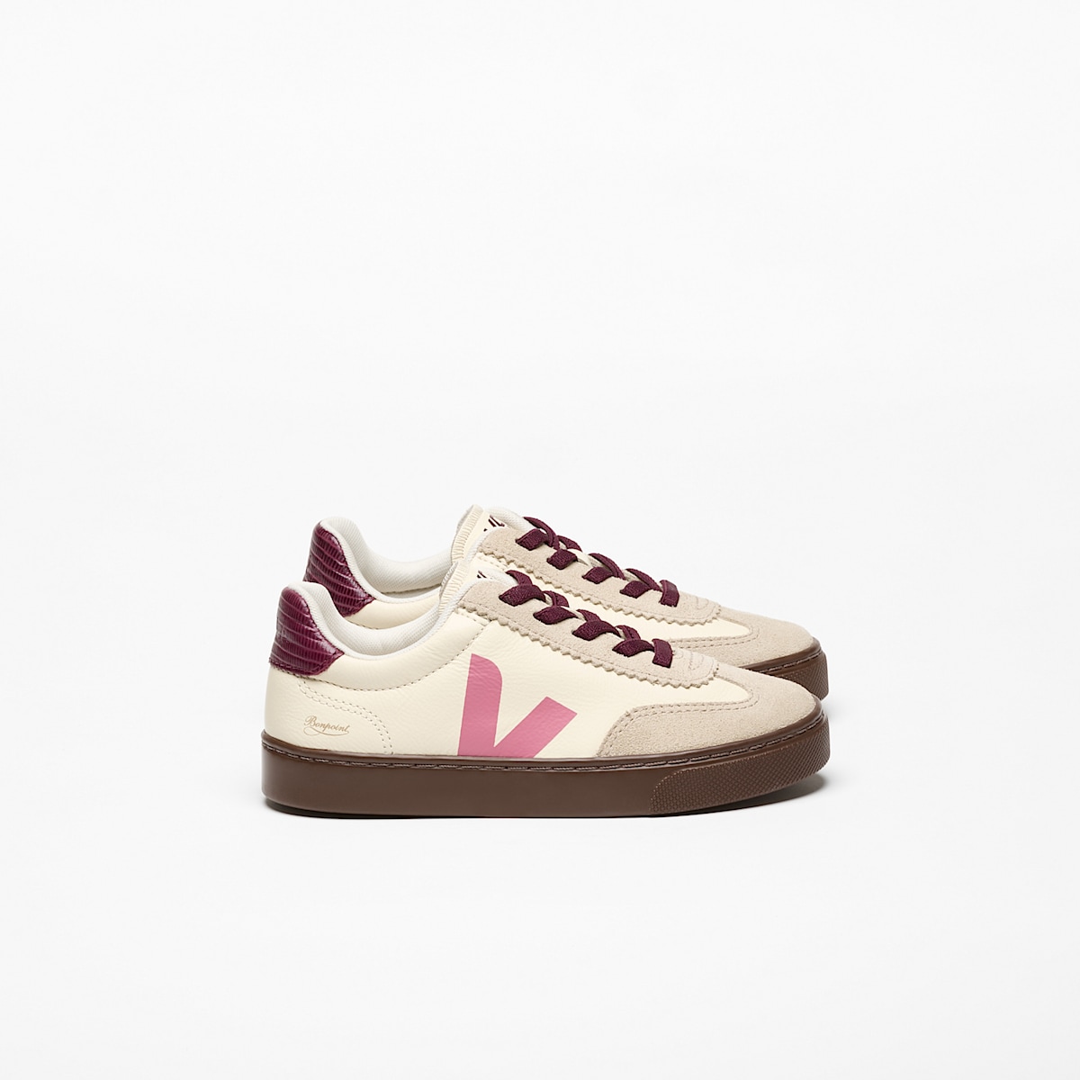 VOLLEY ELASTIC LACES LEATHER VEJA X BONPOINT CASHEW MARY
