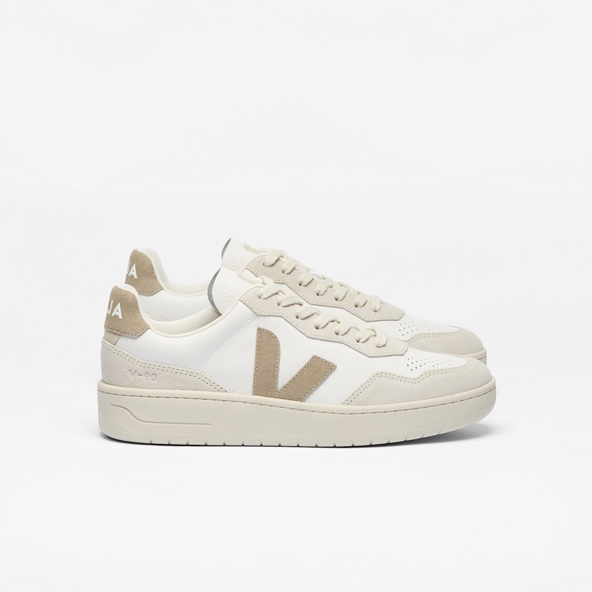 V-90 LEATHER WHITE TAUPE