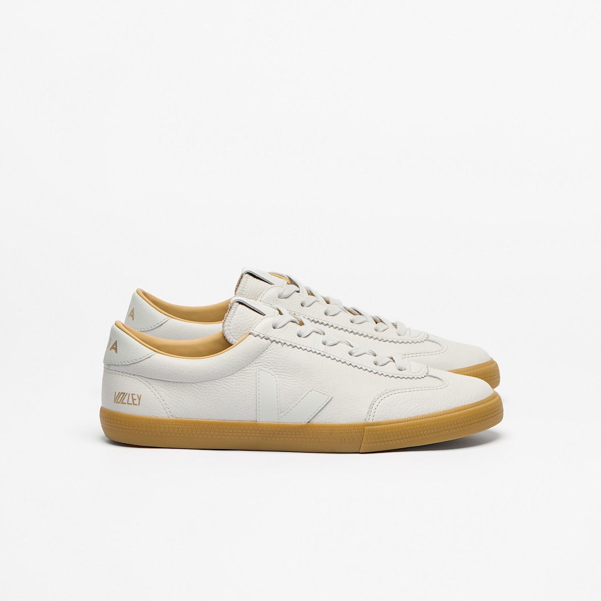 VOLLEY SIGNATURE GRAINED OILED LEATHER PEARL